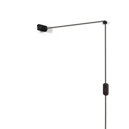 Spostaluce esse14 lamp with S14d fitting and UK plug - Black