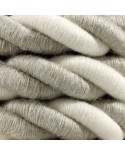 2XL electrical cord, electrical cable 3x0,75. Natural linen and raw cotton fabric covering. Diameter 24mm.