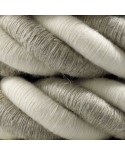 3XL electrical cord, electrical cable 3x0,75. Natural linen and raw cotton fabric covering. Diameter 30mm.