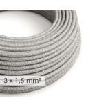 Large section electric cable 3x1,50 round - covered by Natural Grey Linen RN02