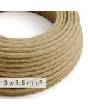 Large section electric cable 3x1,50 round - covered by Jute RN06