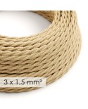 Large section electric cable 3x1,50 twisted - covered by Jute TN06