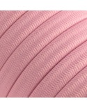 Electric cable for String Lights, covered by Rayon fabric Baby Pink CM16