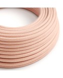 Round Electric Cable covered in Cotton - Salmon RX13