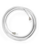 LAN Ethernet Cable Cat 5e with RJ45 plugs - Cotton Fabric RC01 White