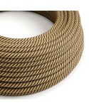 Round Electric Vertigo Cable covered by Tobacco Jute and Cotton ERD21