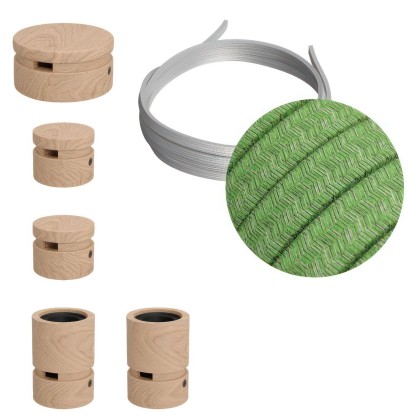 Filé System Wiggle Kit - with 3m string light cable and 5 indoor wooden components - CX08