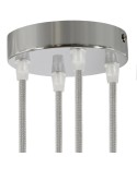 Cylindrical metal 4-hole ceiling rose kit