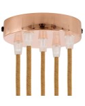 Cylindrical metal 5-hole ceiling rose kit