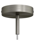 Cylindrical metal ceiling rose kit with 7 cm cable clamp