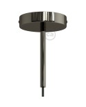 Cylindrical metal ceiling rose kit with 15 cm cable clamp