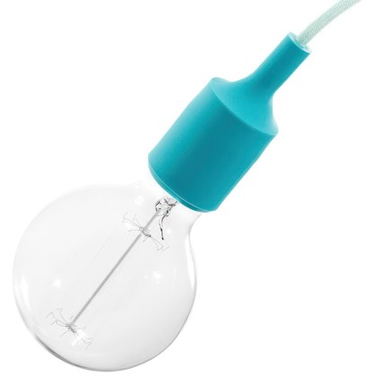 Silicone E27 lamp holder kit - Turquoise