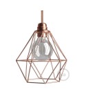 Naked light bulb cage metal lampshade Diamond for E27 fitting