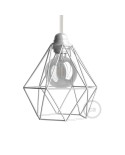 Naked light bulb cage metal lampshade Diamond for E27 fitting