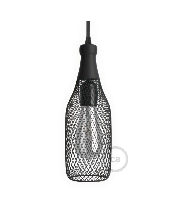 Bottle-shaped naked light bulb cage metal lampshade Magnum