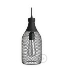 Bottle-shaped naked light bulb cage metal lampshade Jéroboam