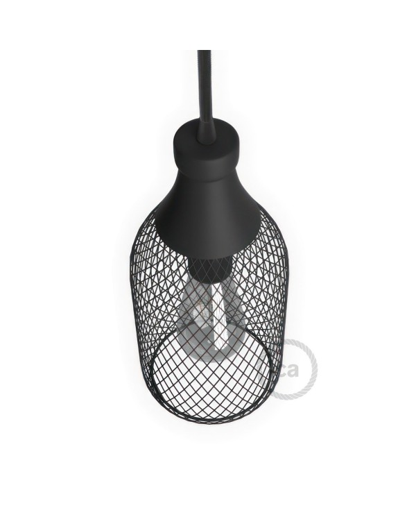 Bottle-shaped naked light bulb cage metal lampshade Jéroboam