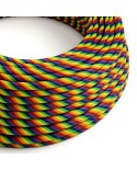 Round Electric Vertigo HD Cable covered by Rainbow fabric ERM68