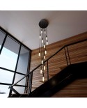 Made in Italy suspension with 15 pendants complete with bulbs, P-Light, and 400 mm Rose-One ceiling rose