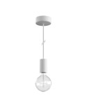 EIVA ELEGANT Outdoor pendant lamp with 1,5 mt textile cable, silicone ceiling rose and lamp holder IP65 water resistant