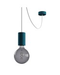 EIVA ELEGANT Outdoor pendant lamp with 5 mt  textile cable, decentralizer,  ceiling rose and lamp holder IP65 water resistant