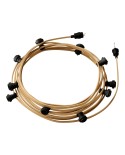 Ready-to-use 12,5m Lumet String Light with Kit with 10 black Lamp Holders, Hook and Plug