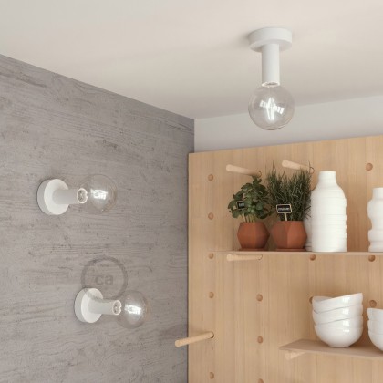 Fermaluce Wood M, the painted wood flush light for your wall or ceiling