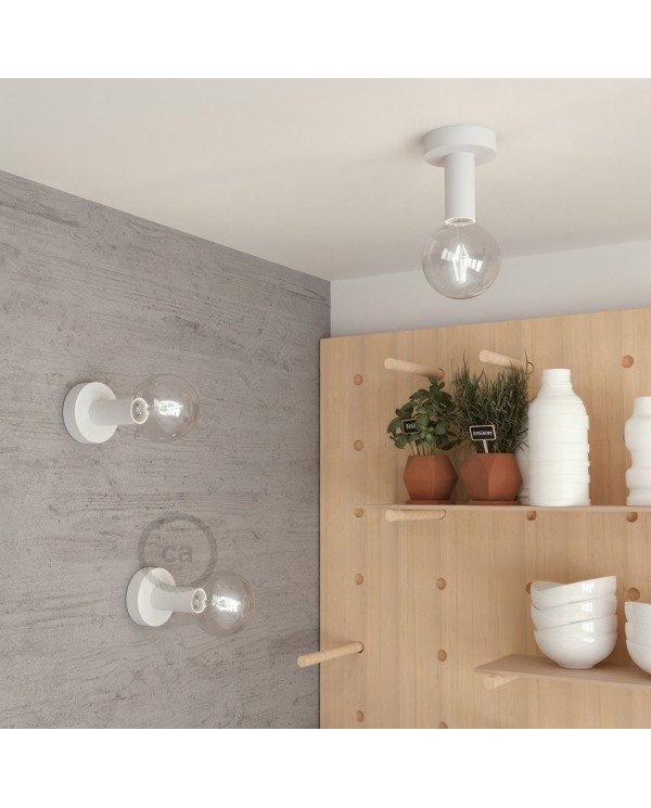 Fermaluce Wood M, the painted wood flush light for your wall or ceiling