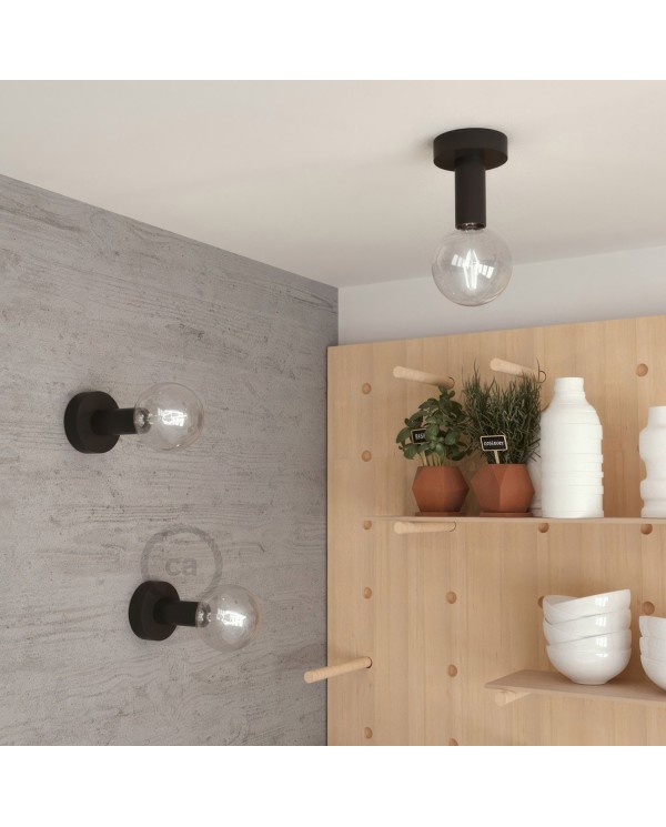 Fermaluce Wood M, the painted wood flush light for your wall or ceiling