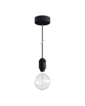 EIVA Outdoor pendant lamp for lampshades with 1,5 mt textile cable, silicone ceiling rose and lamp holder IP65 water resistant