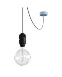 EIVA Outdoor pendant lamp for lampshaed with 5 mt textile cable, decentralizer, silicone ceiling rose and lamp holder IP65