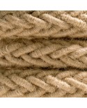 2XL jute twisted rope cable, 2x0,75 elettric cable. 24mm diameter