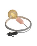 Eiva Snake Pastel, portable outdoor lamp, 5 m textile cable, IP65 waterproof lamp holder and plug