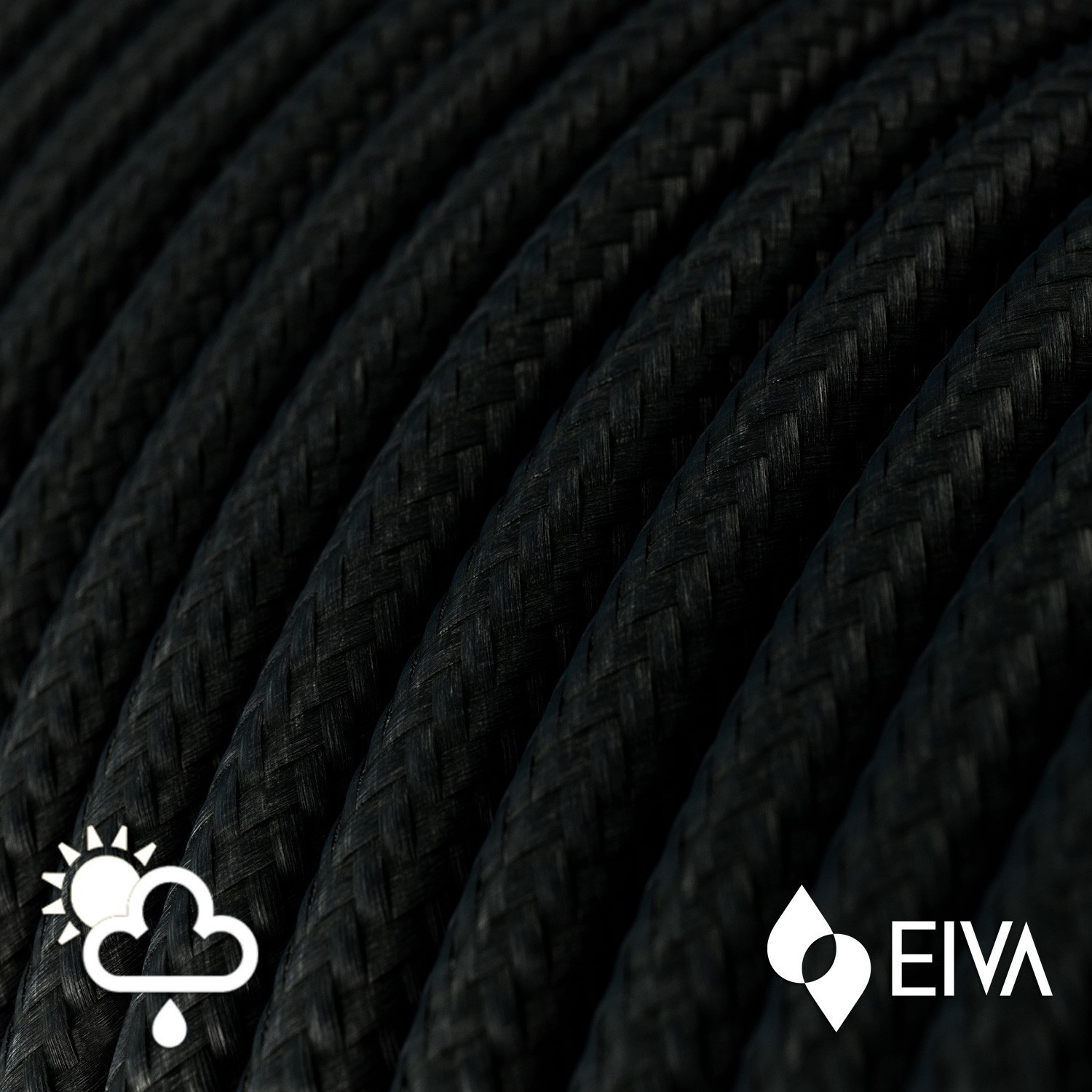 Eiva Snake, portable outdoor lamp, 5 m textile cable, IP65 waterproof lamp holder and plug