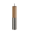 Tub-E14, wood and metal tube for spotlight with E14 double ring lamp holder