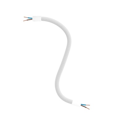 Kit Creative Flex flexible tube covered in White RM01 fabric with metal terminals - Matt White