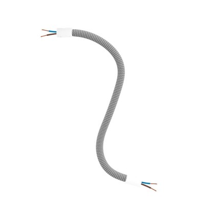 Kit Creative Flex flexible tube covered in Titanium RM75 fabric with metal terminals - Matt White