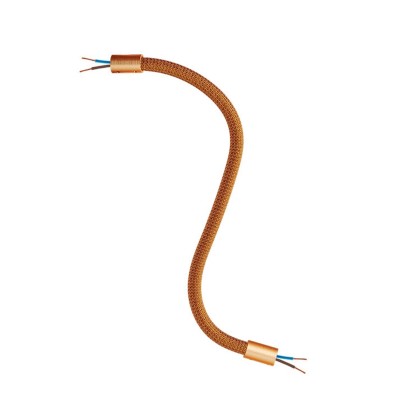 Kit Creative Flex flexible tube covered in Copper RM74 fabric with metal terminals - Brushed copper