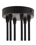 Cylindrical metal 6-hole ceiling rose kit