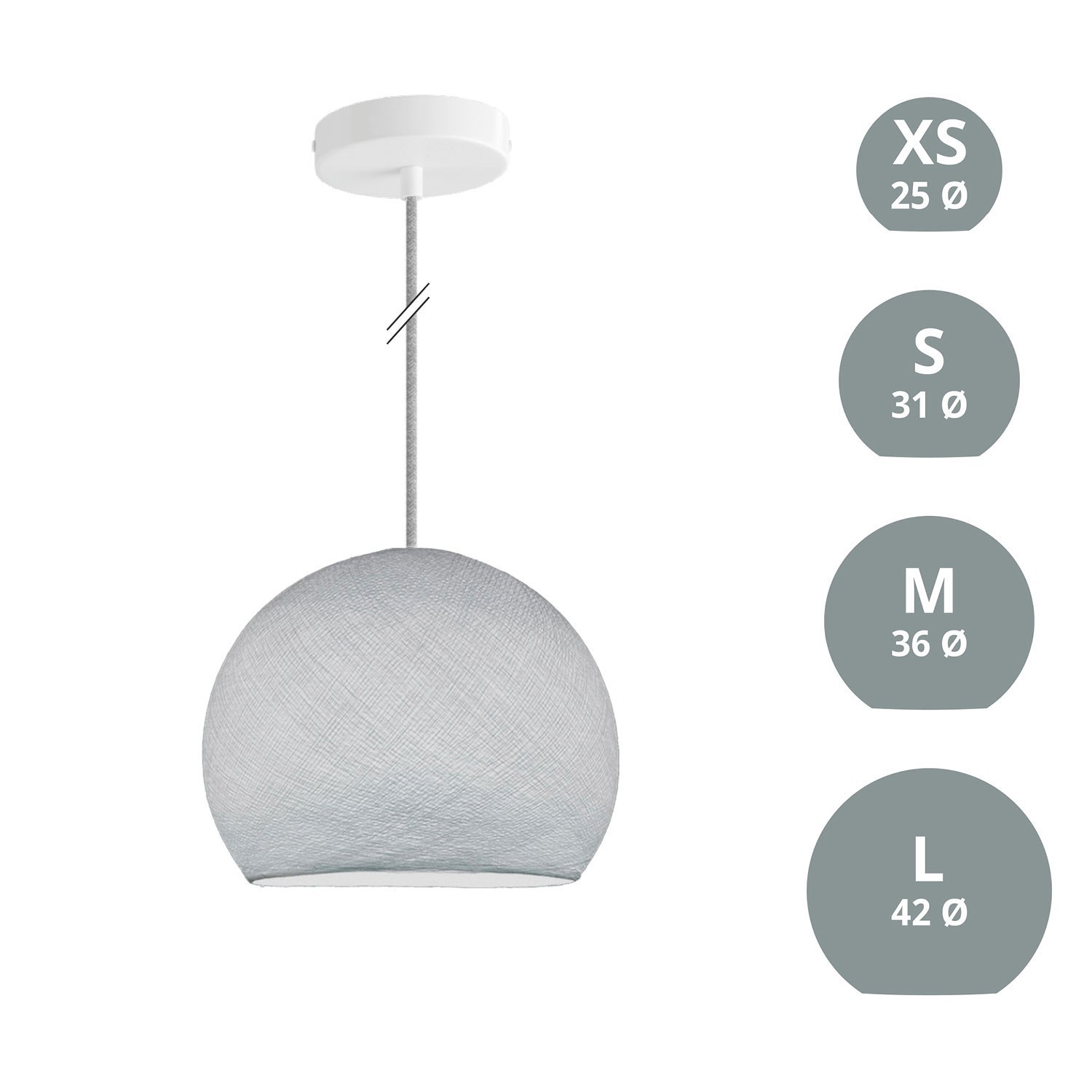 Suspension Lamp with Dome Lampshade