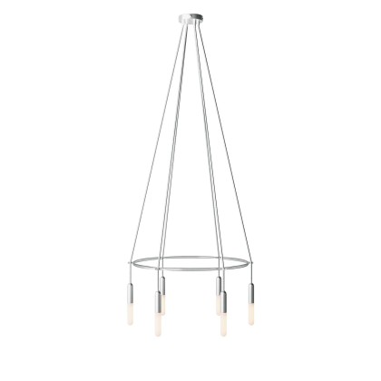 6-fall Cage P-Light Lamp - Brushed titanium