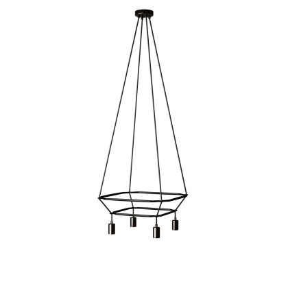 4-fall 2 Cage Bona Pastel Lamp - Black pearl