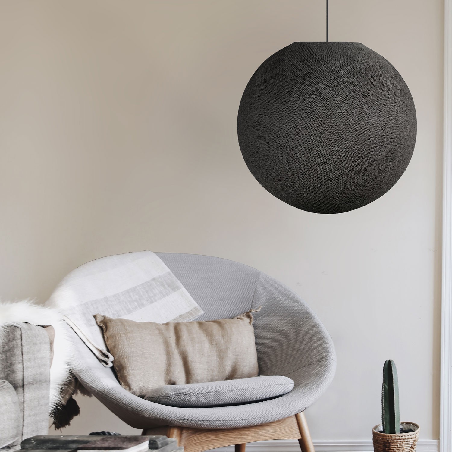 Handmade threaded Sphere Light lampshade