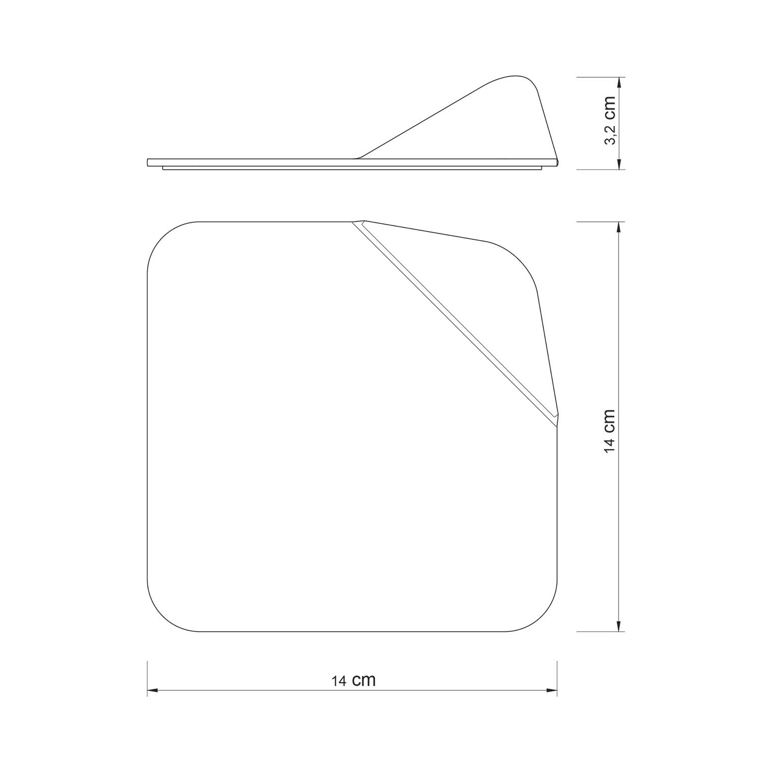 Metal base for plain surfaces for SI! Lamp