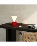 Red table lamp - Cubetto