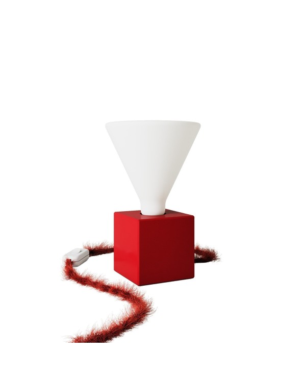 Red table lamp - Cubetto