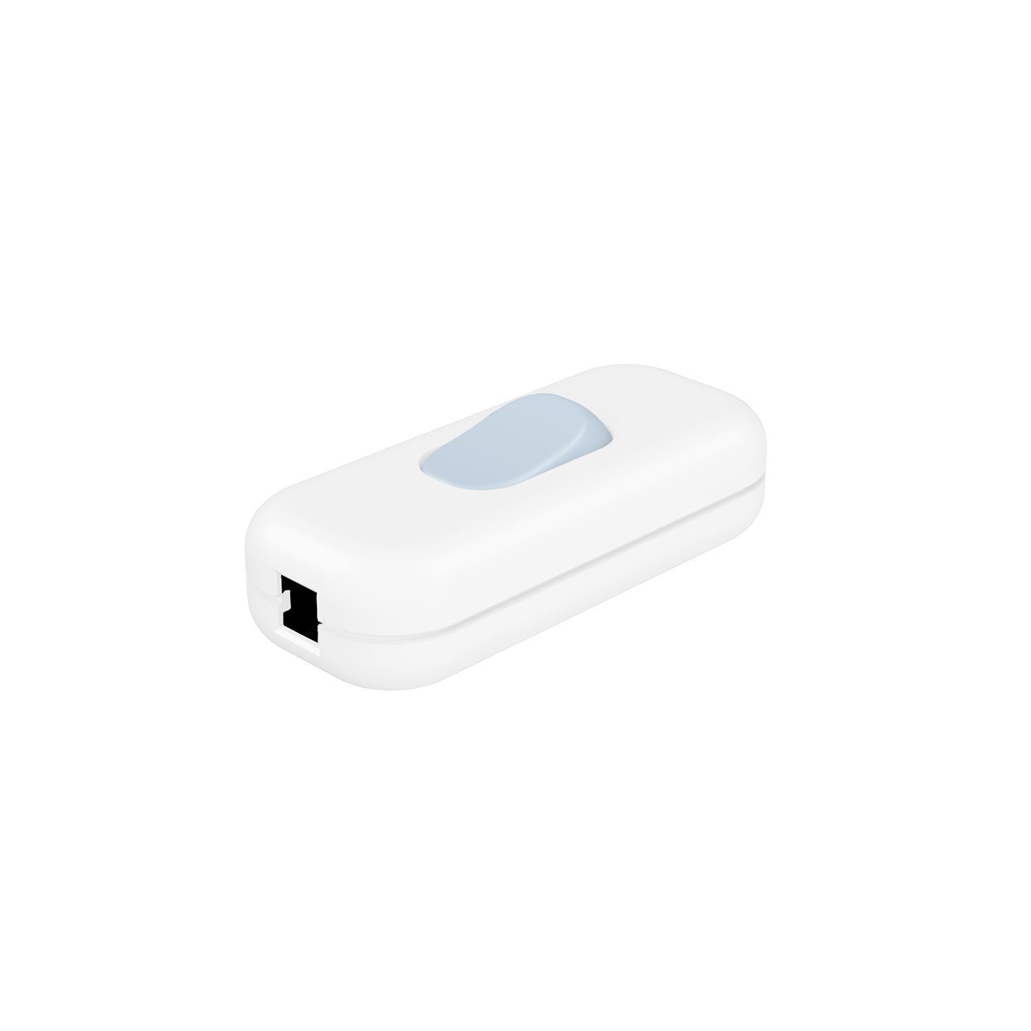 Inline single-pole switch Creative Switch White with earth terminal