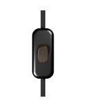 Inline single-pole switch Creative Switch Black with earth terminal