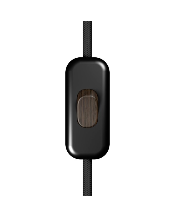 Inline single-pole switch Creative Switch Black with earth terminal