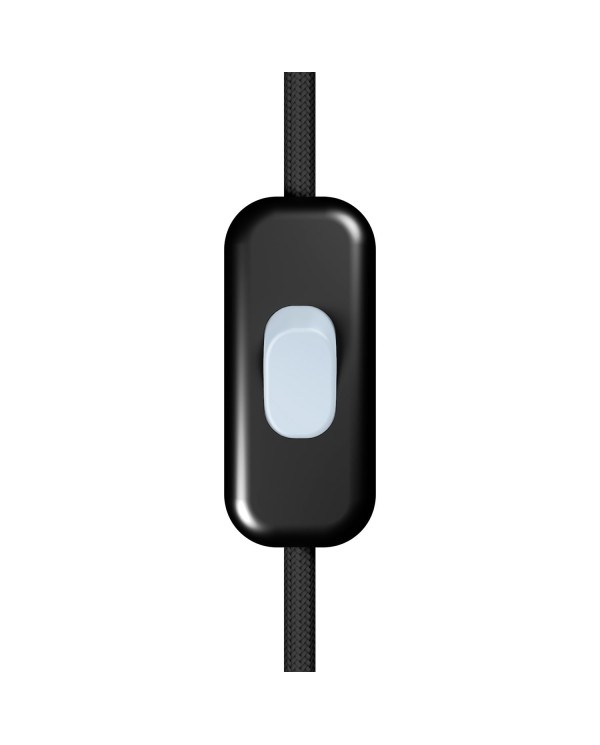 Inline single-pole switch Creative Switch Black with earth terminal